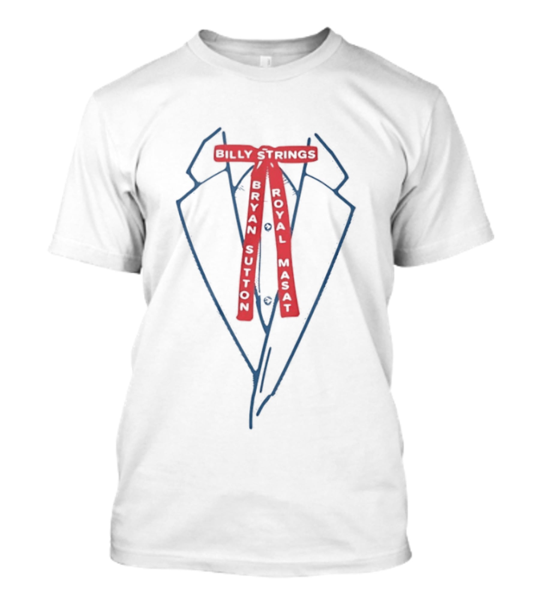 Billy Strings Bryan Sutton Royal Masat Red Tie Tuxedo T-Shirt