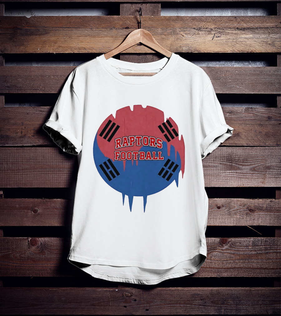 Raptors Football South Korean Flag Color T-Shirt
