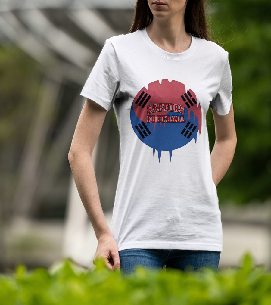Raptors Football South Korean Flag Color T-Shirt