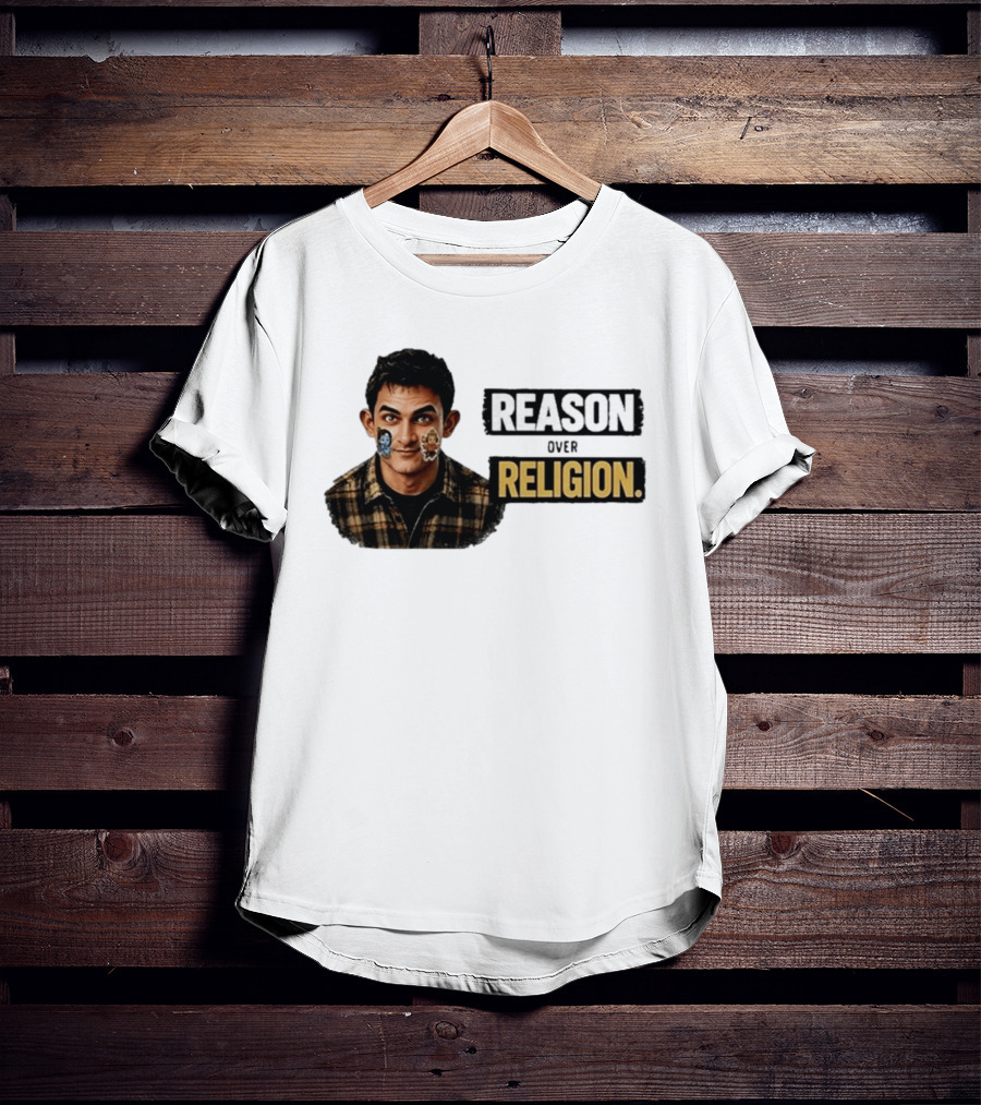 Reason Over Religion Intellectual Message T-Shirt