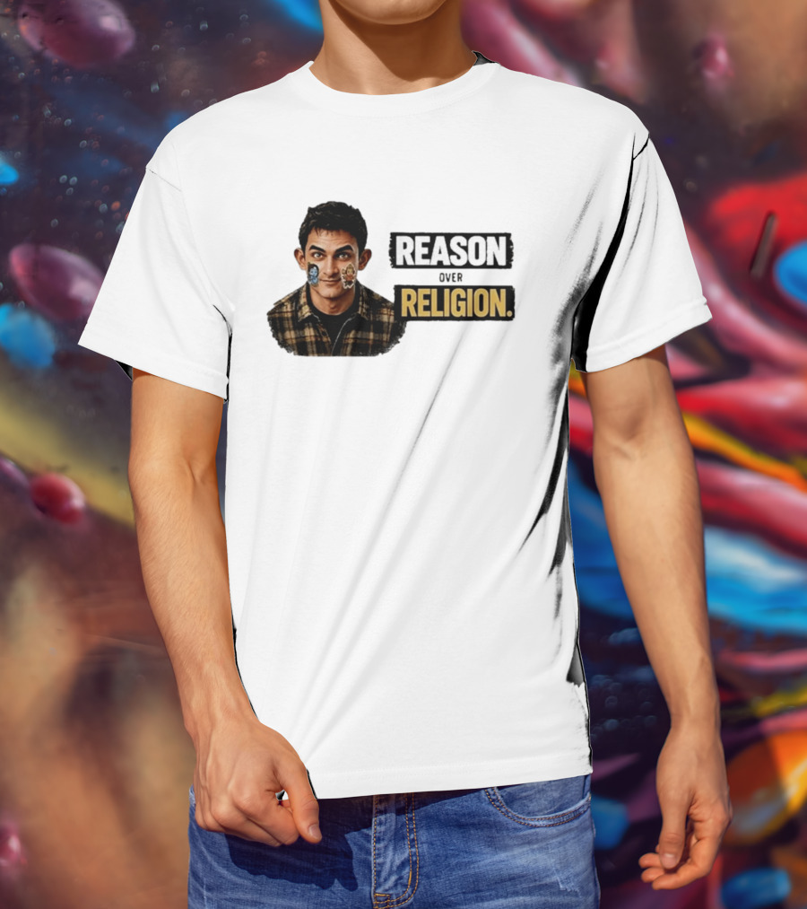 Reason Over Religion Intellectual Message T-Shirt