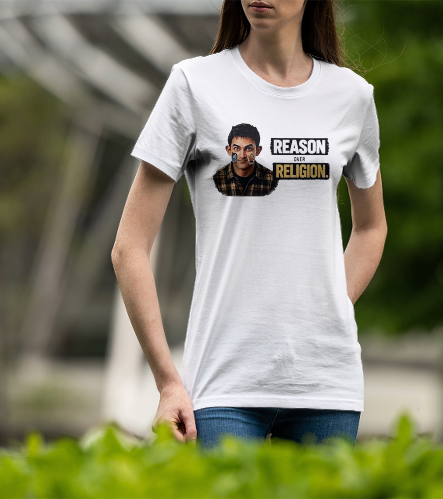 Reason Over Religion Intellectual Message T-Shirt