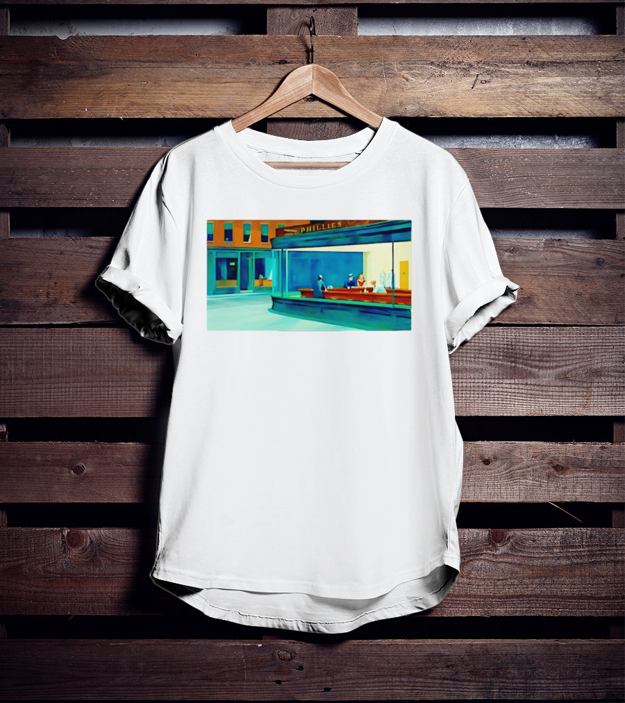 Philly Diner Institute Chicago Edward Hopper Scene T-Shirt