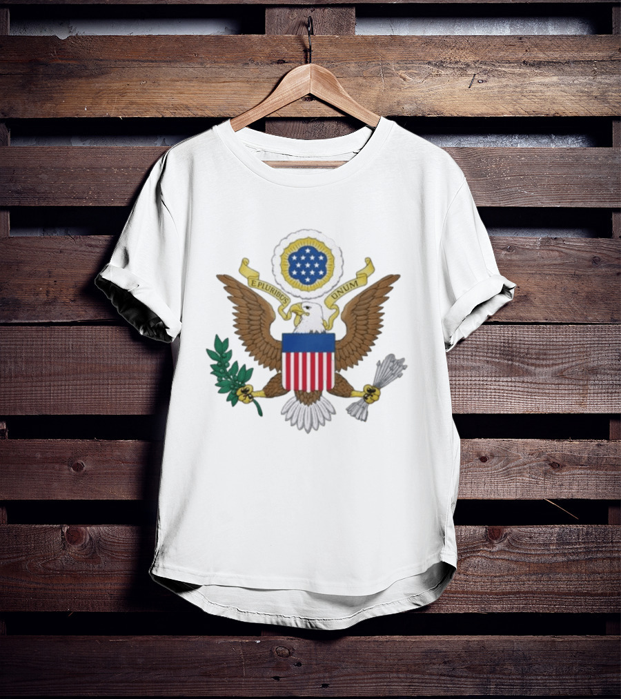 E Pluribus Unum United States Great Seal Bald Eagle Shield Stars T-Shirt