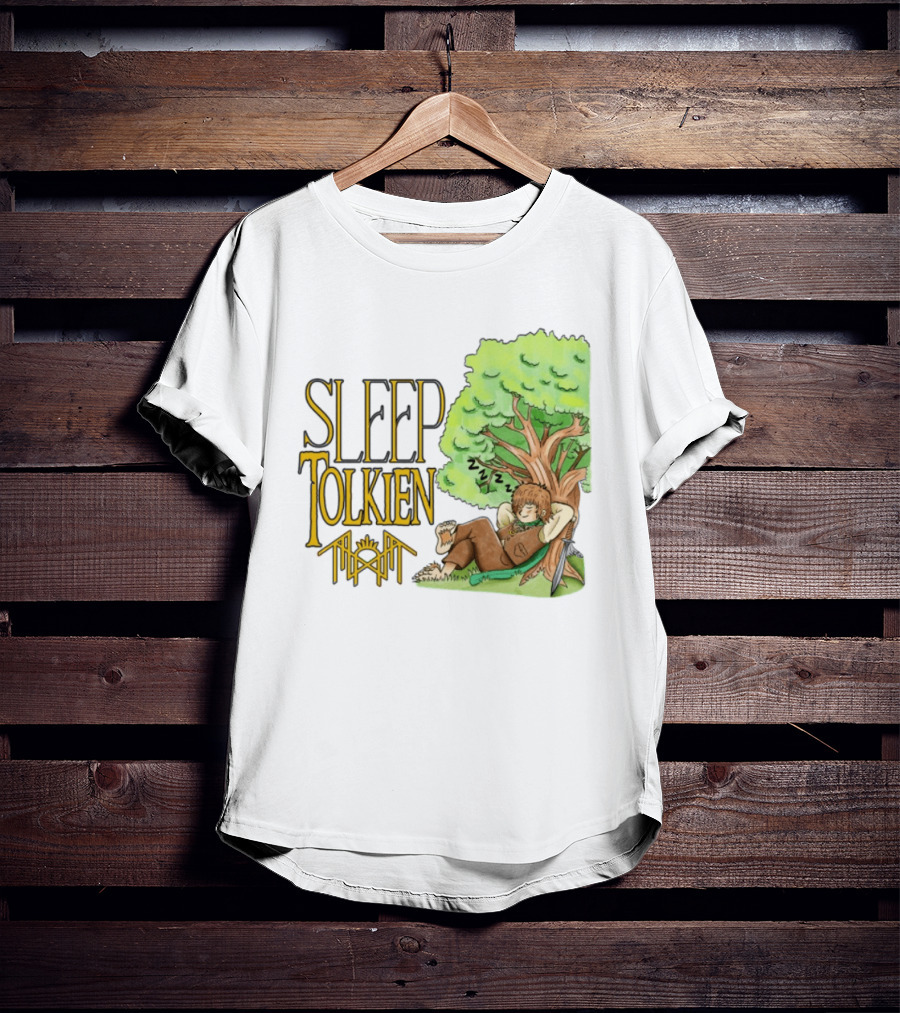 Sleep Tolkien Hobbit Nap Under Tree Fantasy T-Shirt