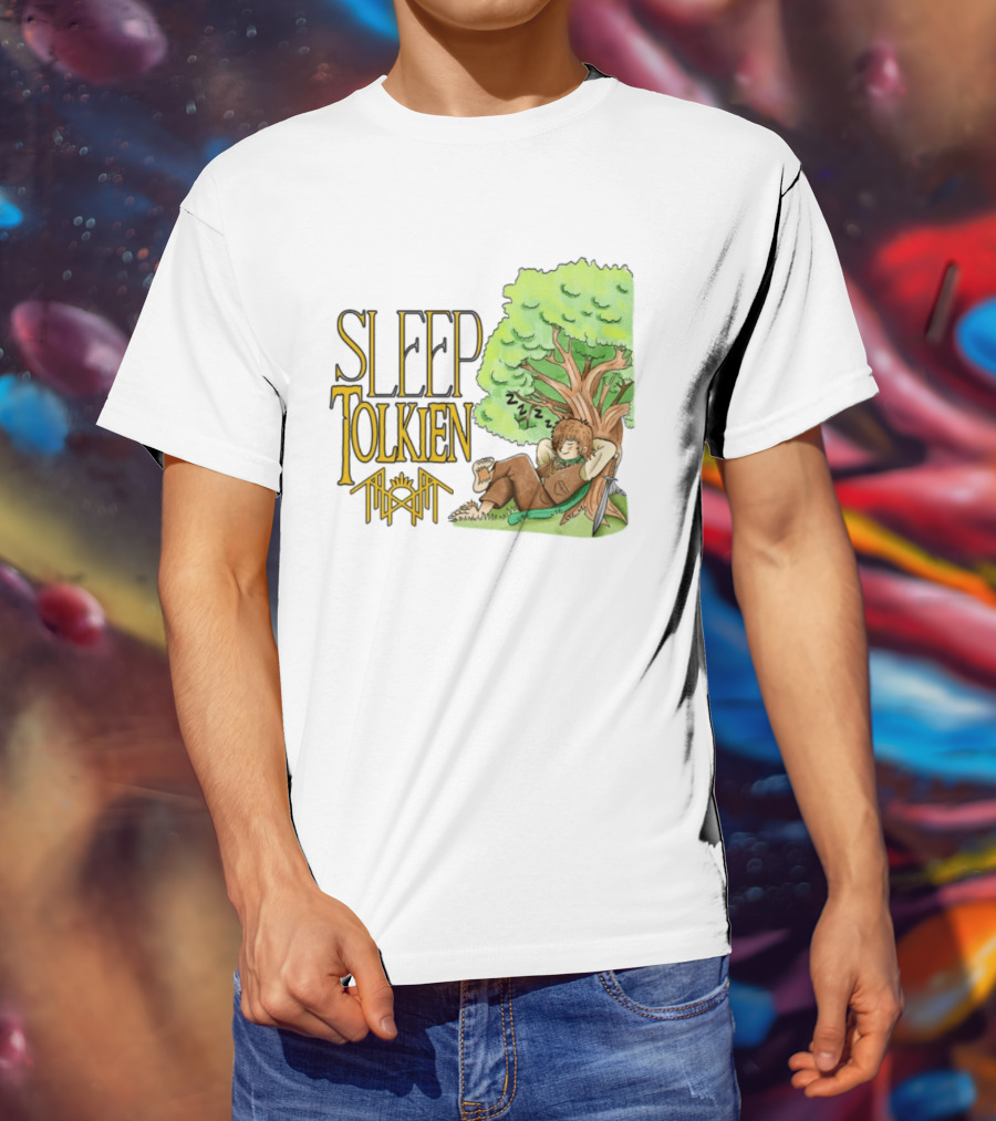Sleep Tolkien Hobbit Nap Under Tree Fantasy T-Shirt