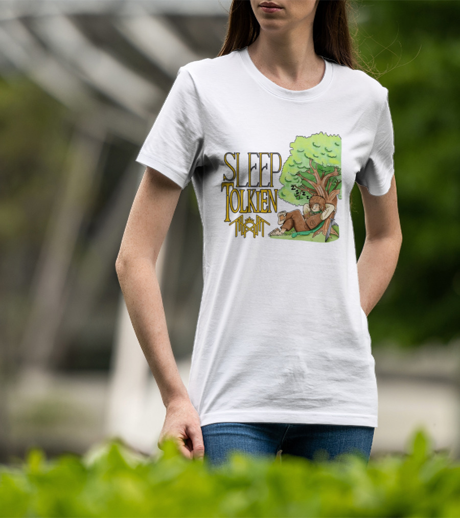 Sleep Tolkien Hobbit Nap Under Tree Fantasy T-Shirt