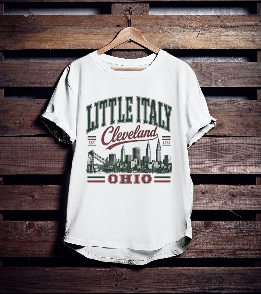 Little Italy Cleveland Ohio Est 1885 Skyline T-Shirt
