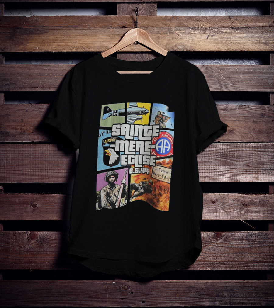 Sainte Mere Eglise 6.6.44 82nd Airborne T-Shirt