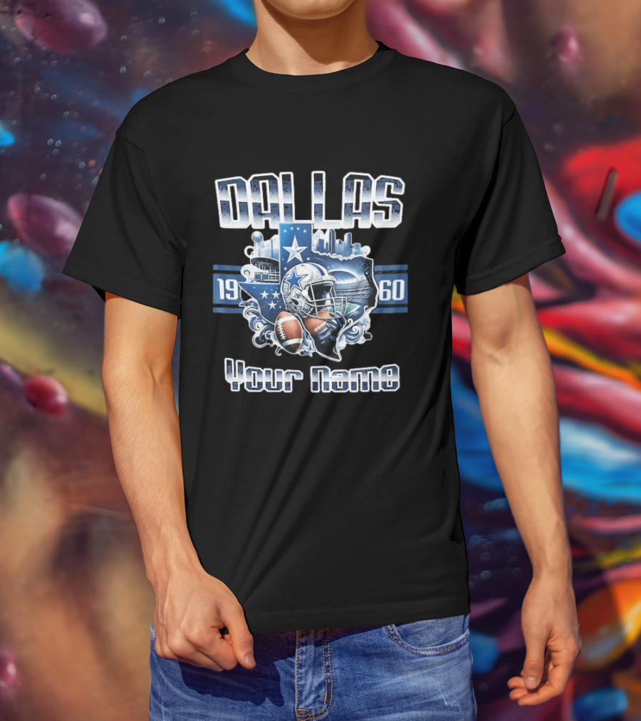Dallas Cowboys Football 1960 Custom Your Name Option T-Shirt