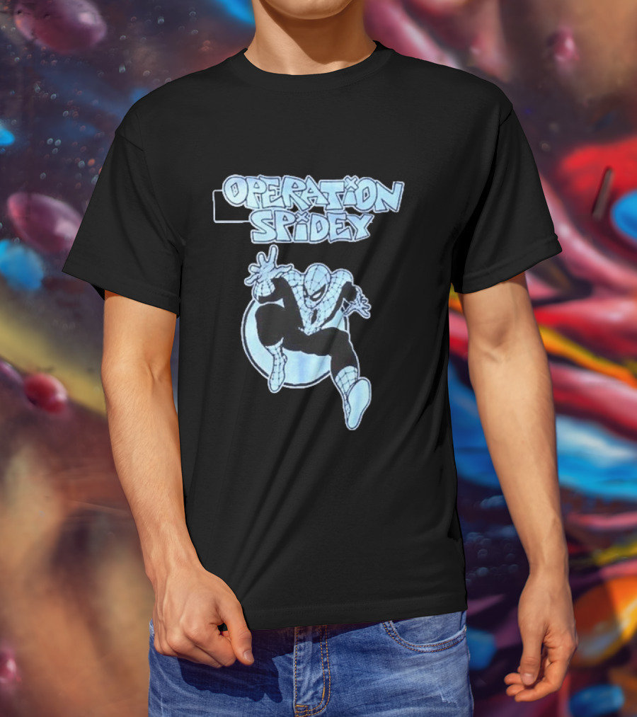 Operation Spidey Marvel Super Hero Spider Man Swinging Into Action T-Shirt