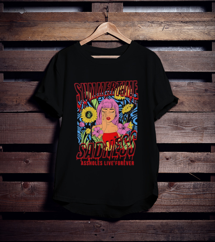 Summertime Sadness Assholes Live Forever Sunflower Woman T-Shirt