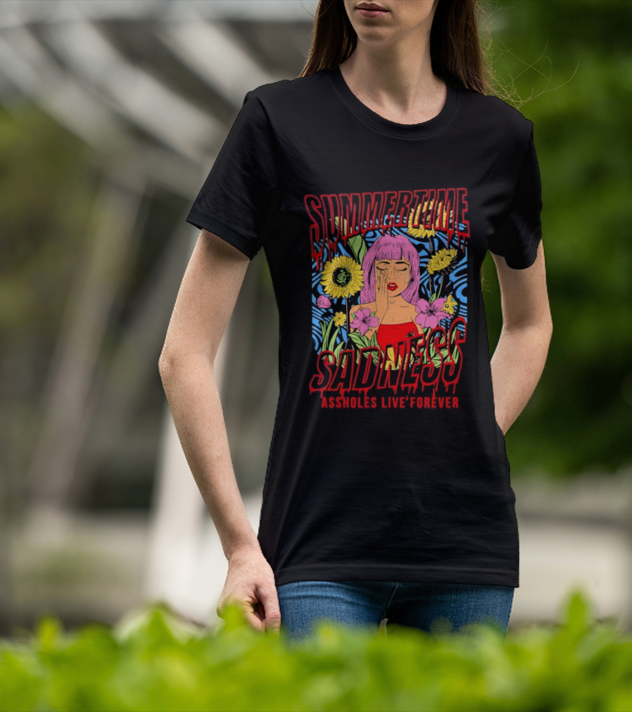 Summertime Sadness Assholes Live Forever Sunflower Woman T-Shirt