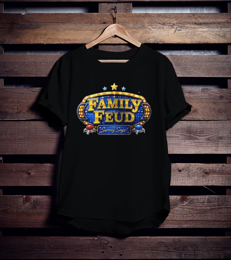 Family Feud Survey Says Game Show Logo Starburst Trivia Contest T-Shirt