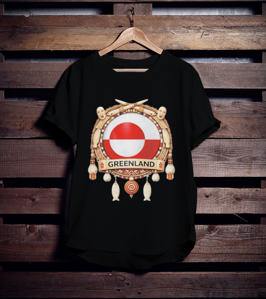 Greenland Native Heritage Circle Emblem Celebrating Cultural T-Shirt