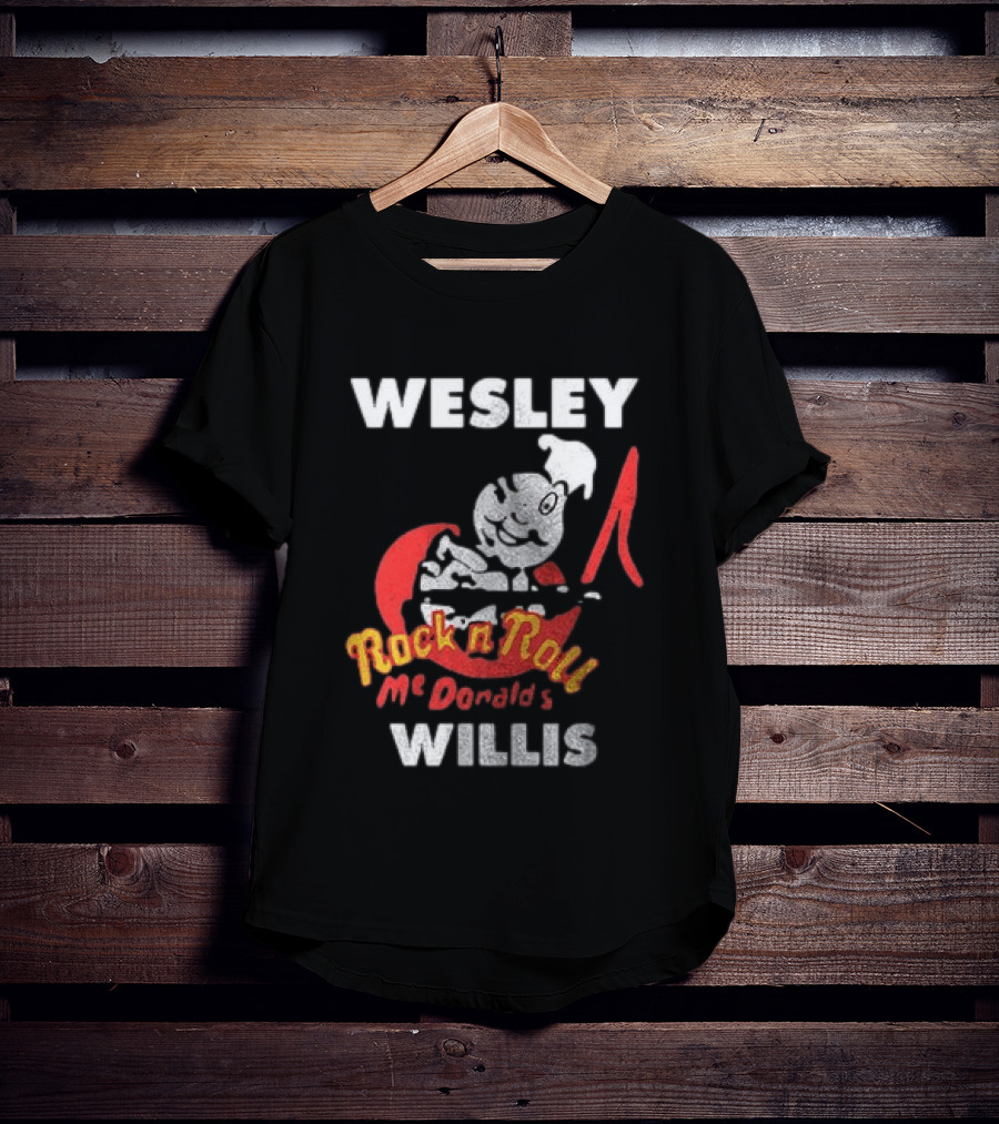 Wesley Willis McDonald's Rock N Roll Cartoon Character Moon T-Shirt