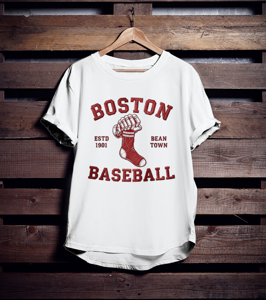 Boston Baseball Estd 1901 Bean Town Red Sock MLB T-Shirt
