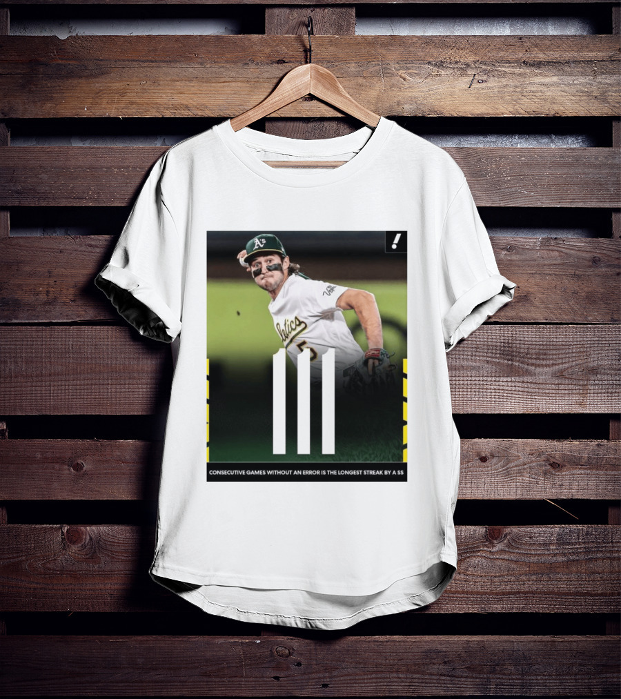Jacob Wilson Athletics 111 Consecutive Errorless Games Record By Shortstop T-Shirt