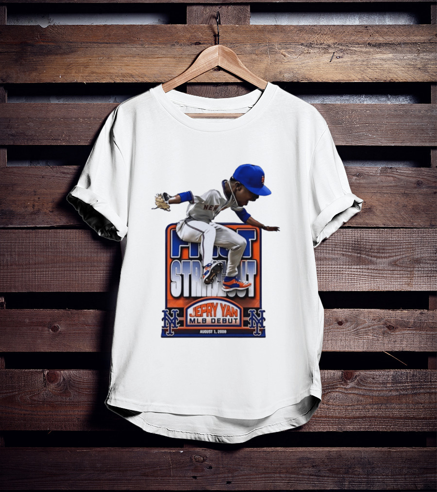 New York Mets Jepry Yan MLB Debut First Strikeout August 1 2008 T-Shirt