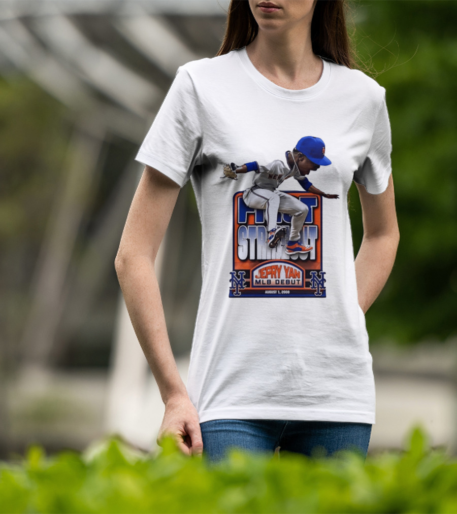 New York Mets Jepry Yan MLB Debut First Strikeout August 1 2008 T-Shirt