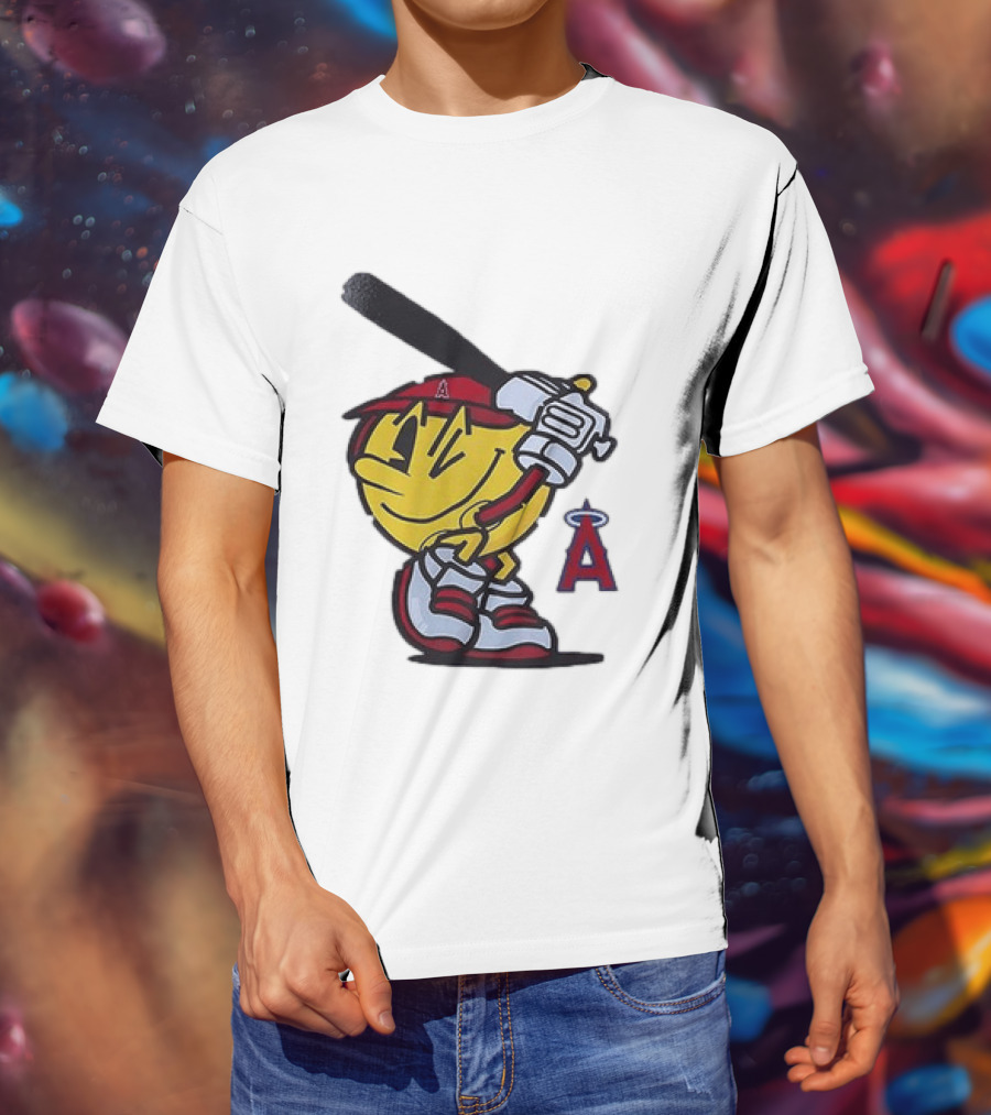 Los Angeles Angels Pacman Baseball T-Shirt