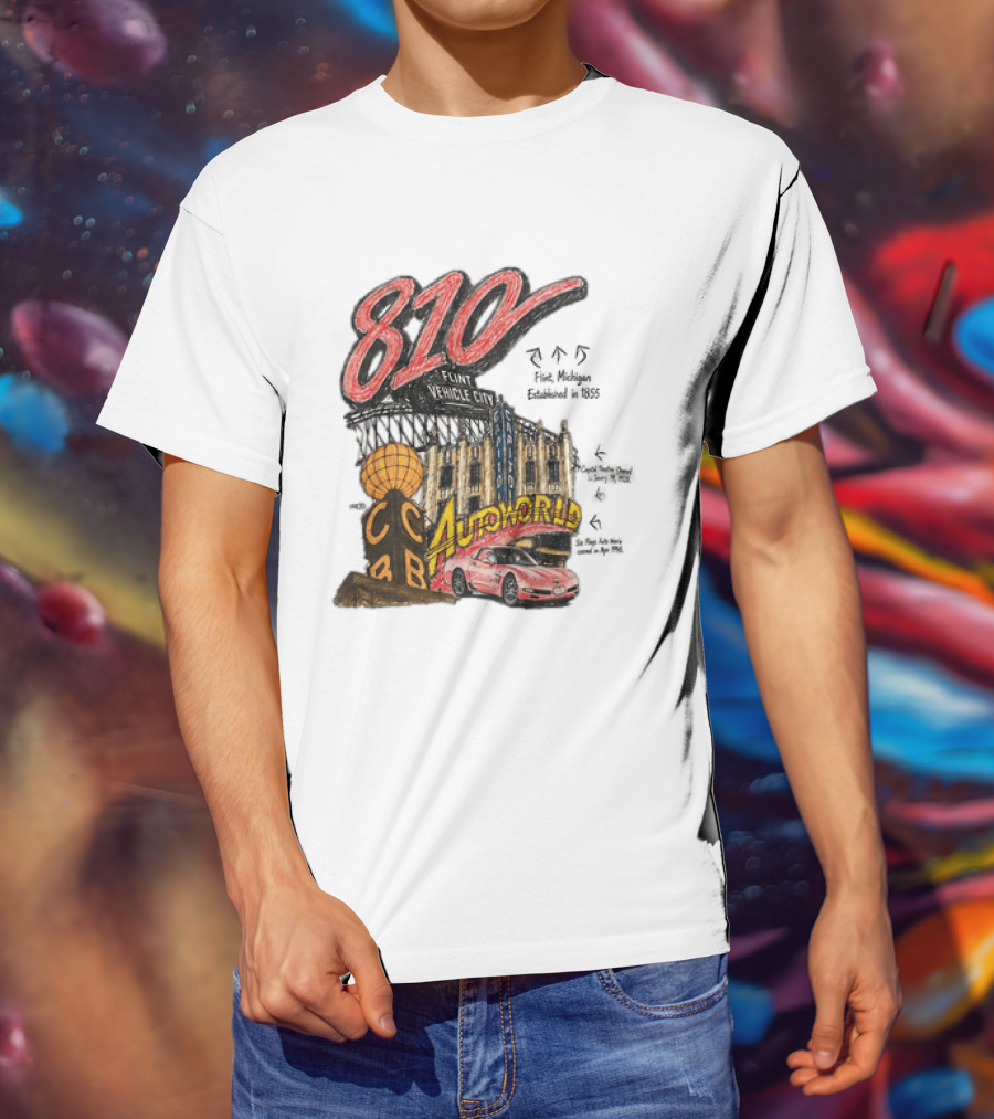 810 Flint Vehicle City Autoworld Grand Fountain Capitol Theatre McDonald's 810 Day Meal T-Shirt