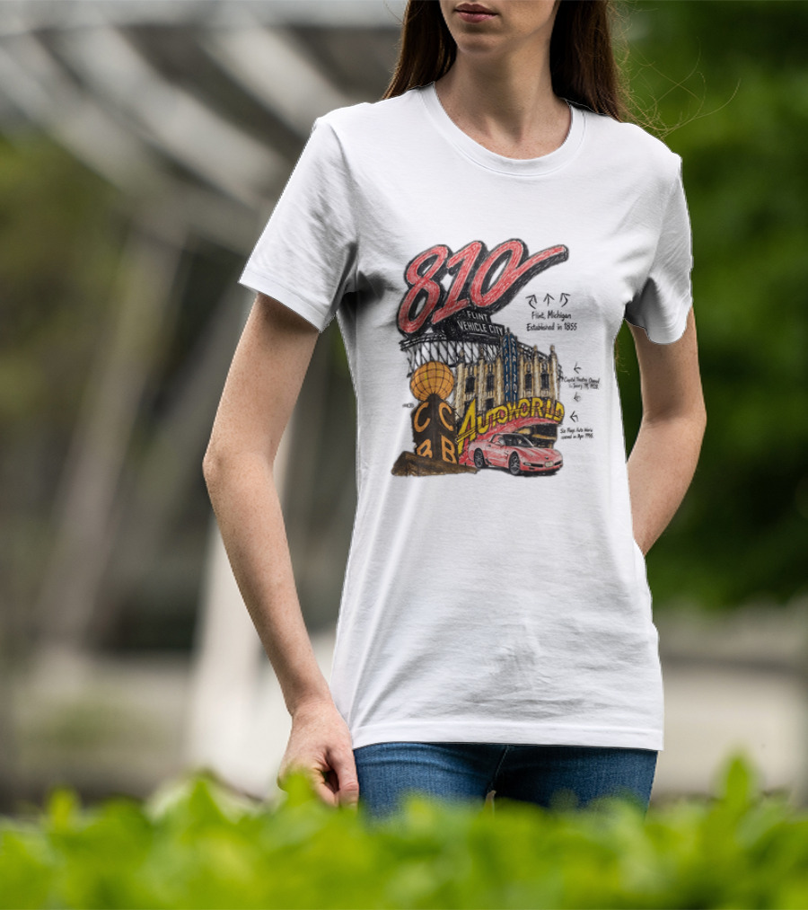810 Flint Vehicle City Autoworld Grand Fountain Capitol Theatre McDonald's 810 Day Meal T-Shirt