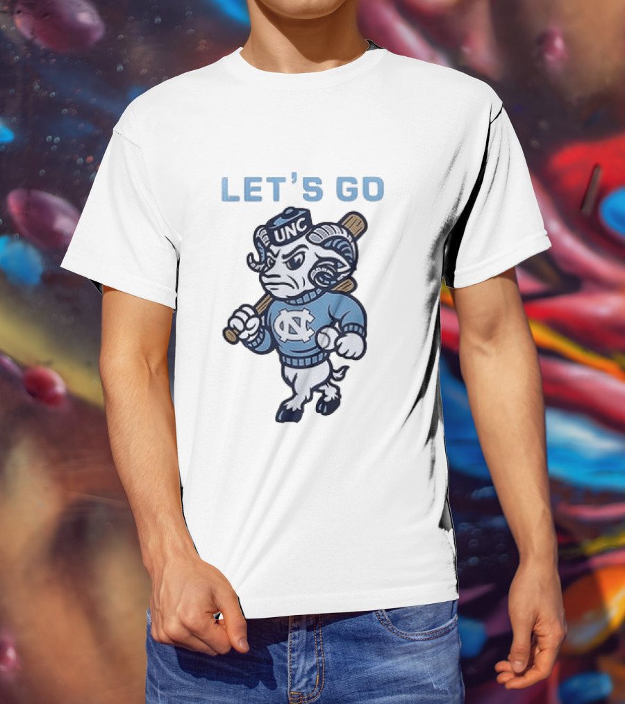 UNC Tar Heels Let's Go Baseball Ram T-Shirt
