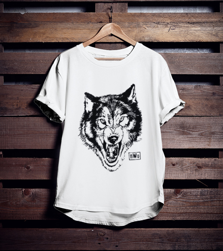 NWO New World Order Wolfpack Black Wolf Head T-Shirt