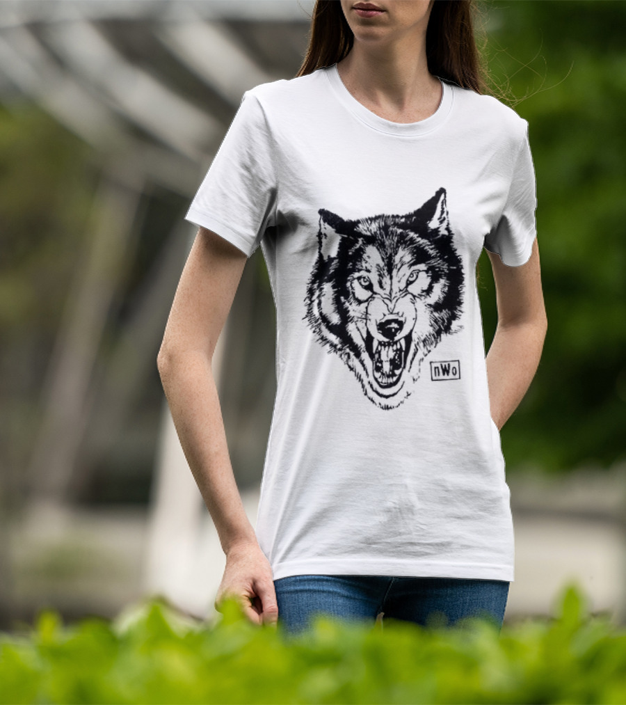 NWO New World Order Wolfpack Black Wolf Head T-Shirt