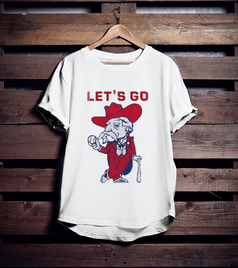 Ole Miss Rebel Mascot Let's Go Baseball T-Shirt
