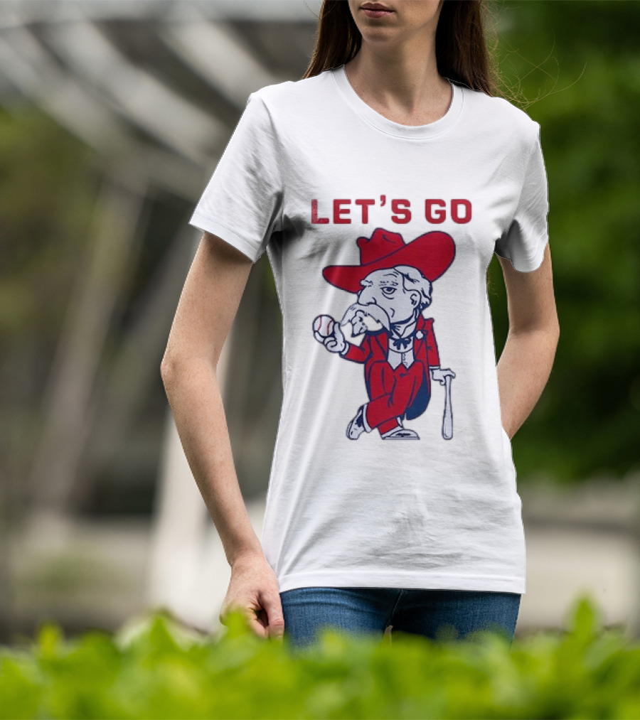Ole Miss Rebel Mascot Let's Go Baseball T-Shirt
