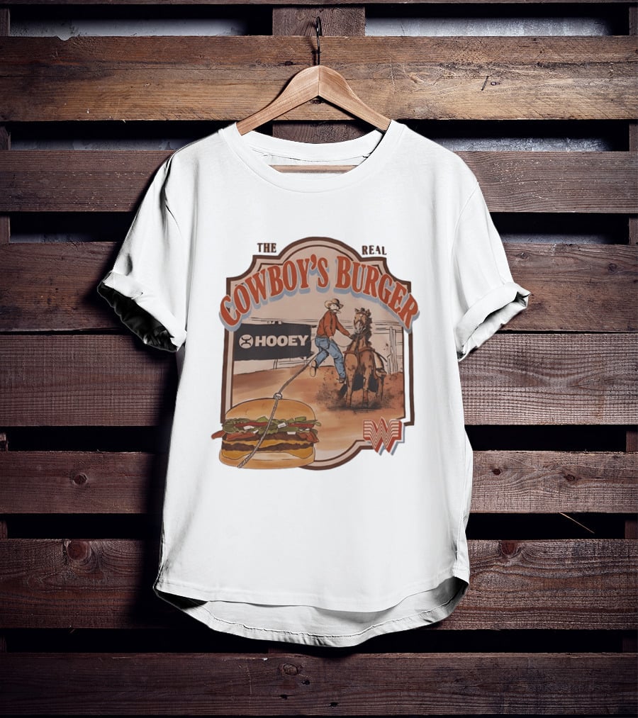 Hooey The Real Cowboy's Burger Western Ranch Rodeo T-Shirt