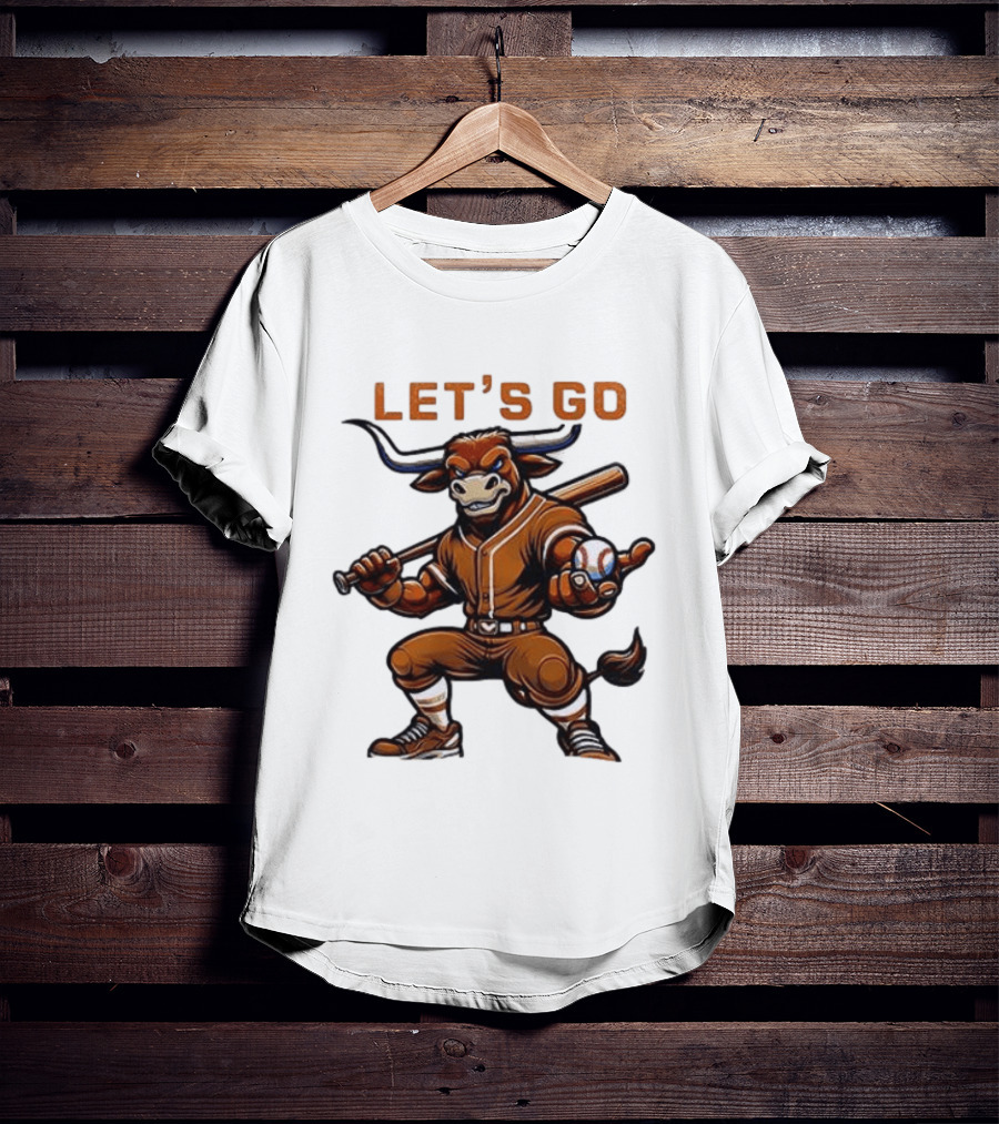 Texas Longhorns Baseball Let's Go Bull T-Shirt