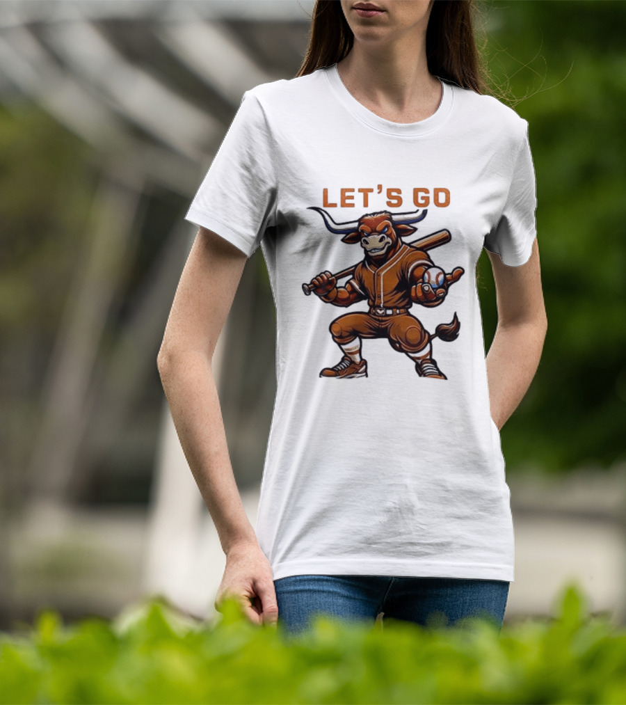 Texas Longhorns Baseball Let's Go Bull T-Shirt