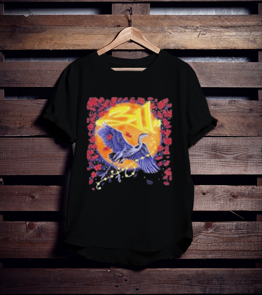 311 Band 2026 US Tour With Beach Weather Tunnel Vision Heron And Sun T-Shirt