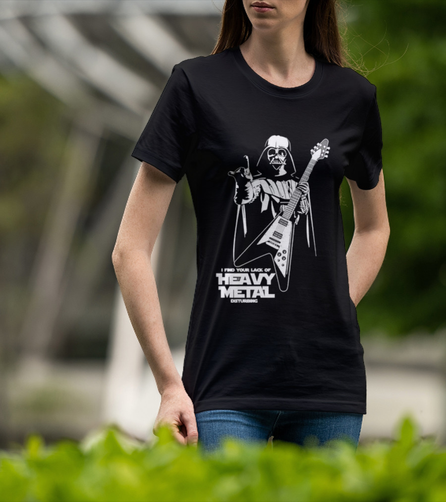 Darth Vader I Find Your Lack Of Heavy Metal Disturbing Guitar Jedi Star Wars T-Shirt