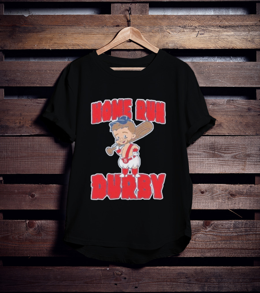 Boston Red Sox Payton Tolle Home Run Durby Cartoon Baseball Player In Red And White Uniform T-Shirt