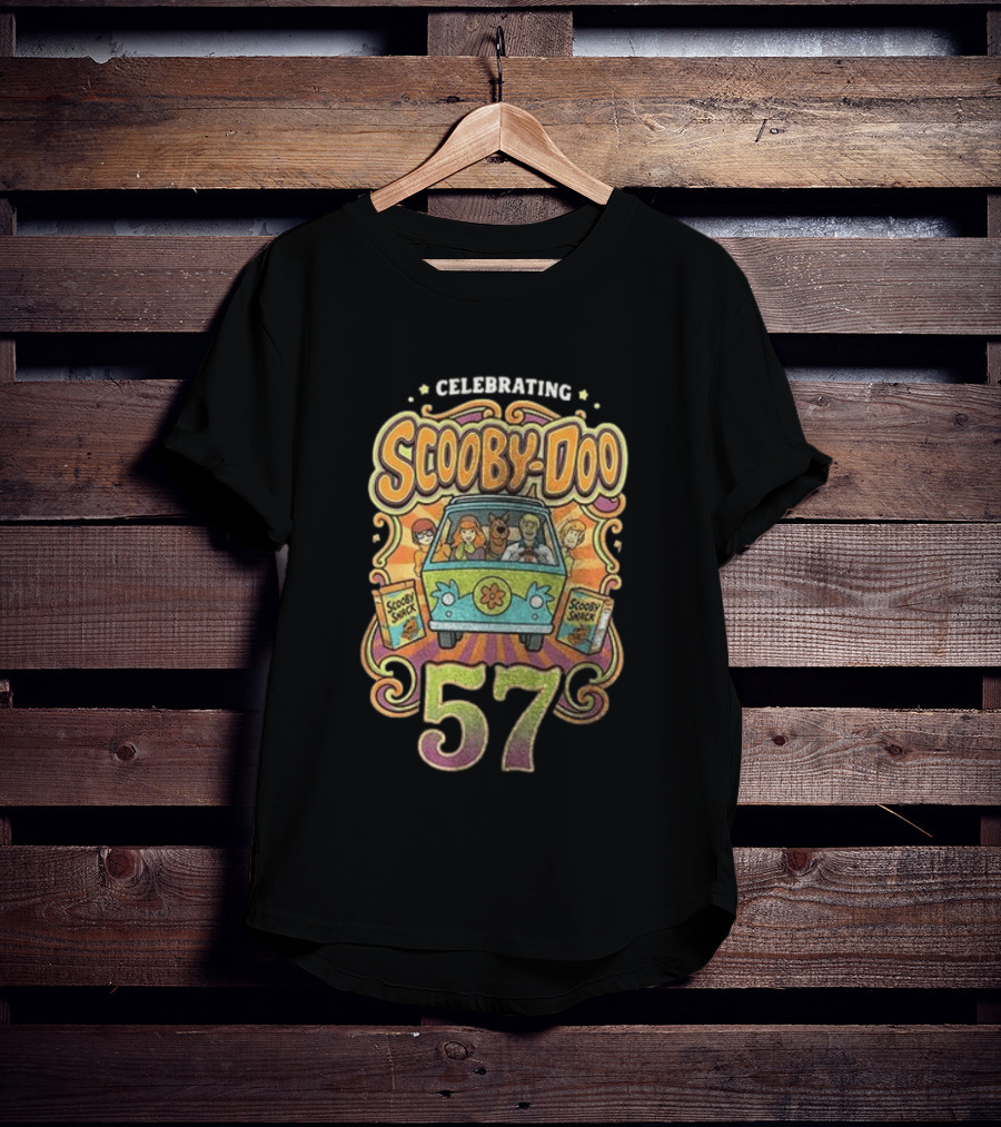 Celebrating 57 Years Scooby Doo And Mystery Machine Adventure T-Shirt