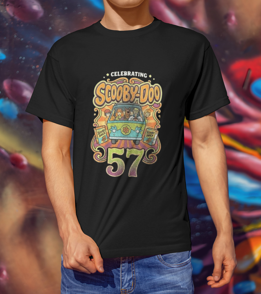 Celebrating 57 Years Scooby Doo And Mystery Machine Adventure T-Shirt