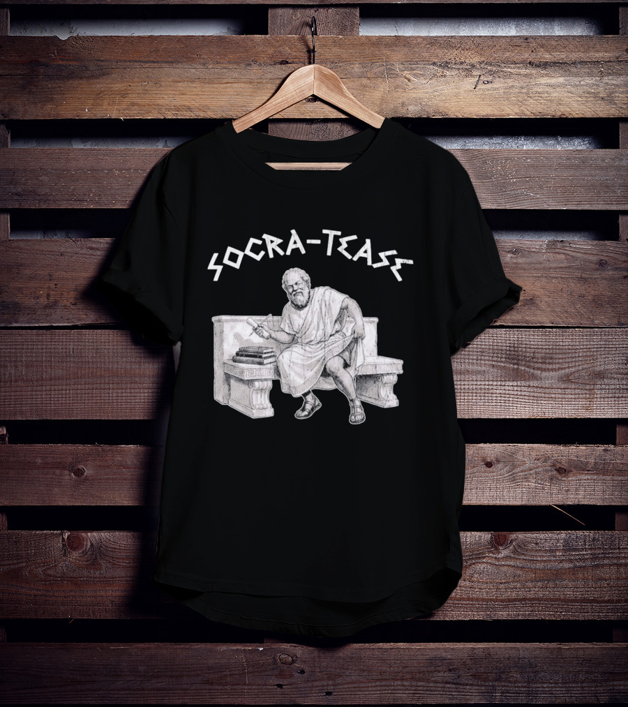 Socra Tease Socrates Philosopher Pun Philosophy Classic Bench T-Shirt