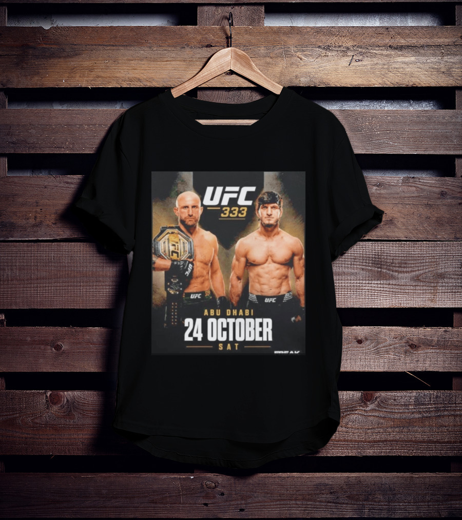 UFC 333 Alexander Volkanovski Vs Movsar Evloev 24 October Abu Dhabi Event T-Shirt