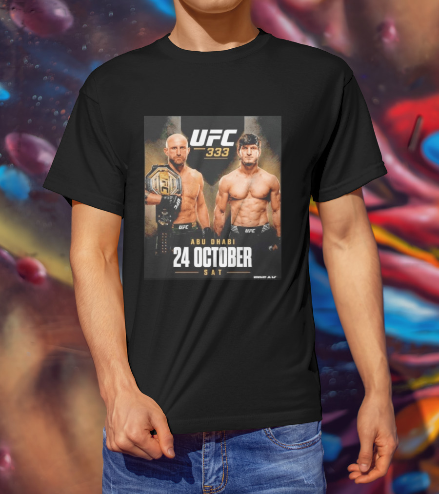 UFC 333 Alexander Volkanovski Vs Movsar Evloev 24 October Abu Dhabi Event T-Shirt