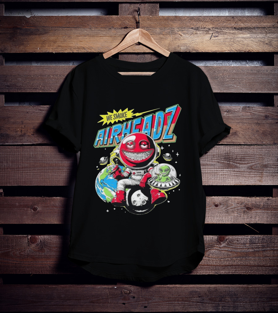 We Smoke Airheadz Astronaut Alien Space Adventure T-Shirt