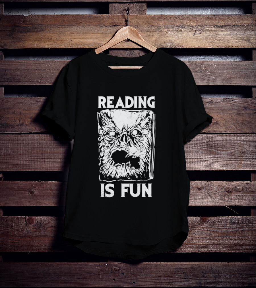Necronomicon Reading Is Fun Creepy Face T-Shirt