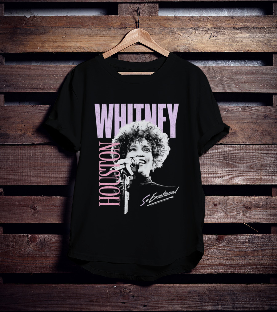 Whitney Houston So Emotional Distressed Vintage Pop Culture 80s T-Shirt