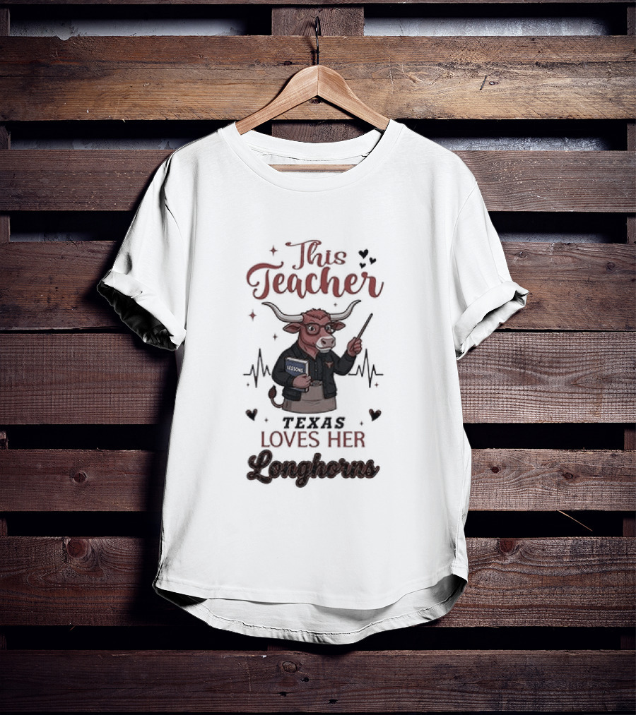 Texas Longhorns This Teacher Love Football T-Shirt