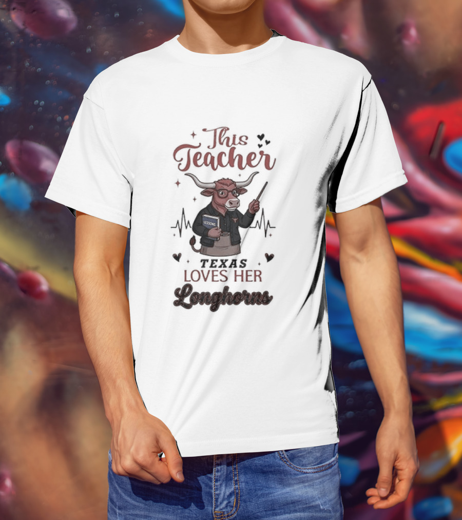 Texas Longhorns This Teacher Love Football T-Shirt