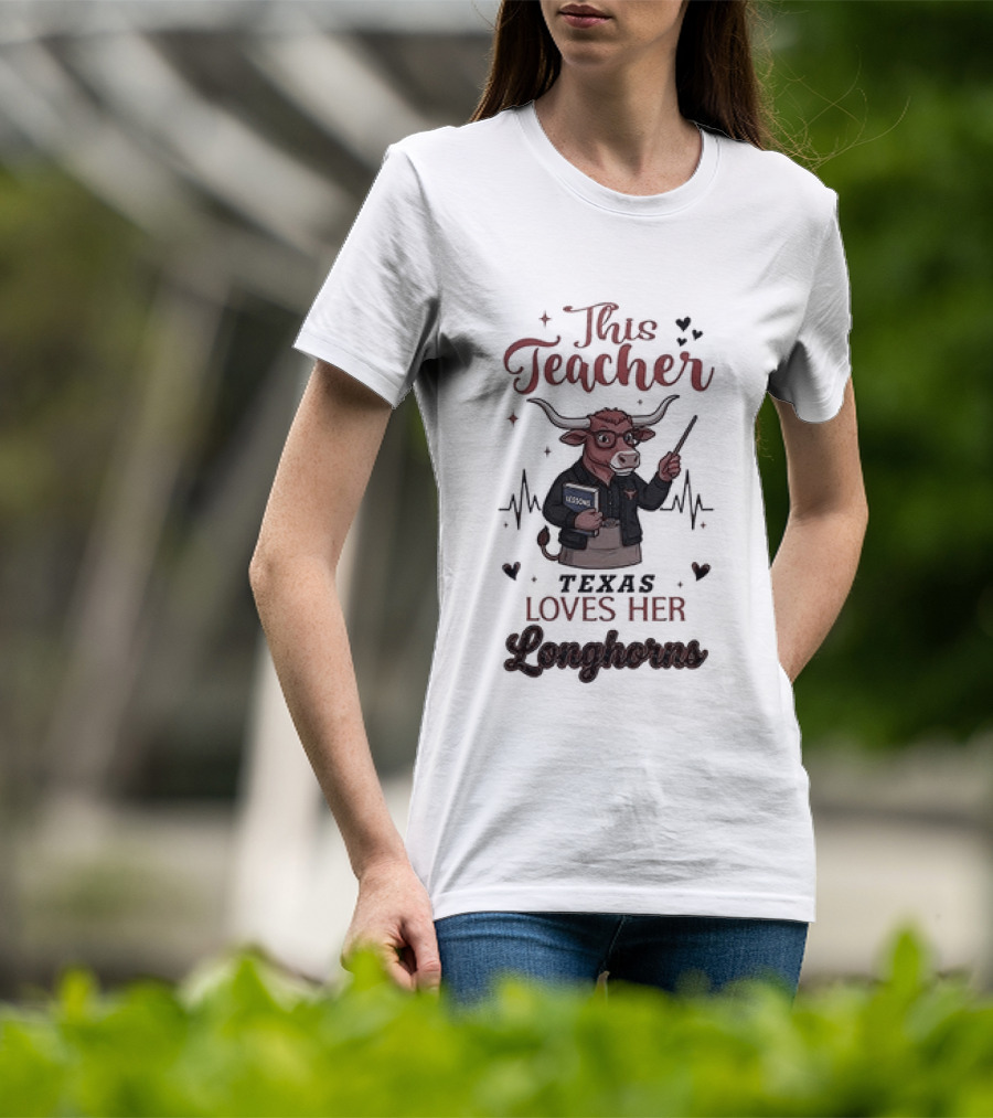 Texas Longhorns This Teacher Love Football T-Shirt