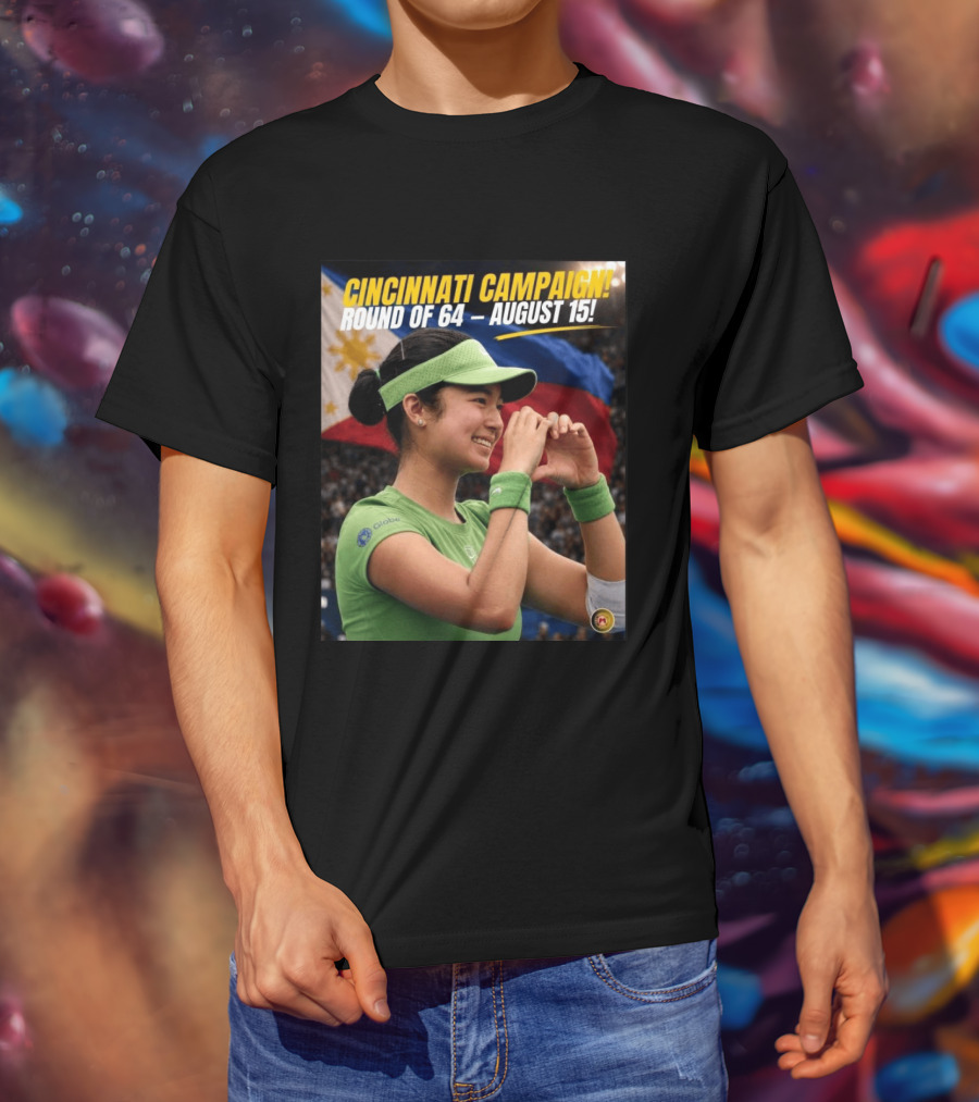 Cincinnati Campaign Round Of 64 August 15 Philippines Flag Tennis T-Shirt